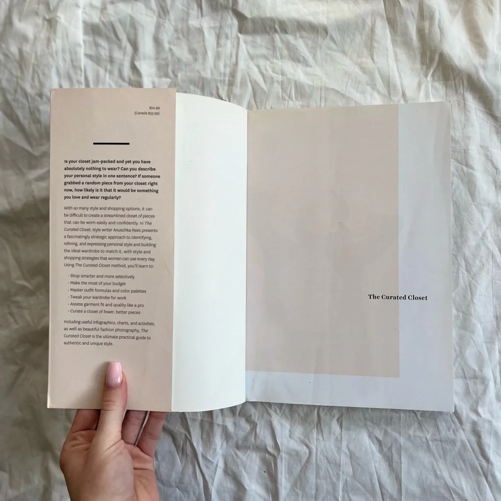 Anuschka Rees TheCurated Closet Book - Pink and Cream Cover Coffee Table Book